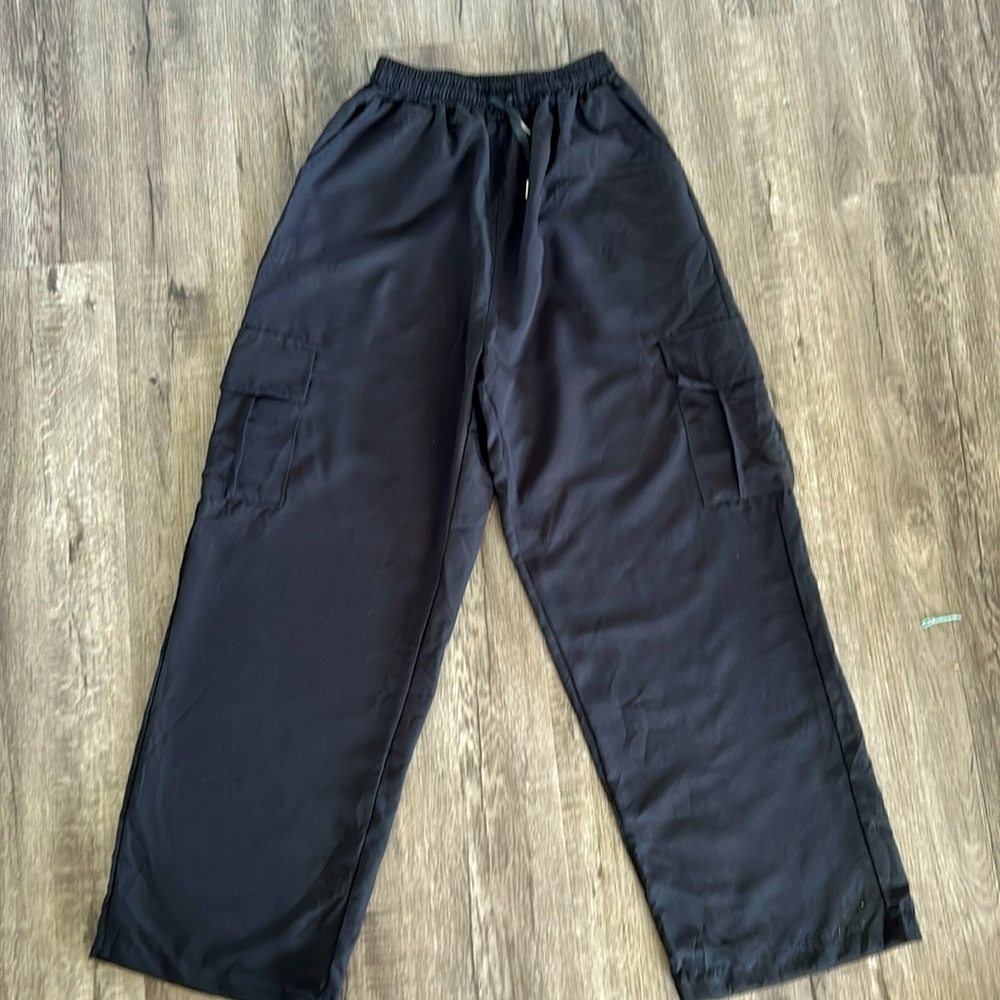 FREE WITH PURCHASE 
Plus size wide leg polyester cargo pants
